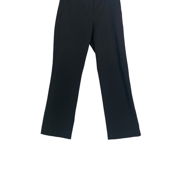 THEORY Zanamor Monaco Dress Pants Womens SZ 2‎ Ponte Black Straight Leg Office - Picture 1 of 8